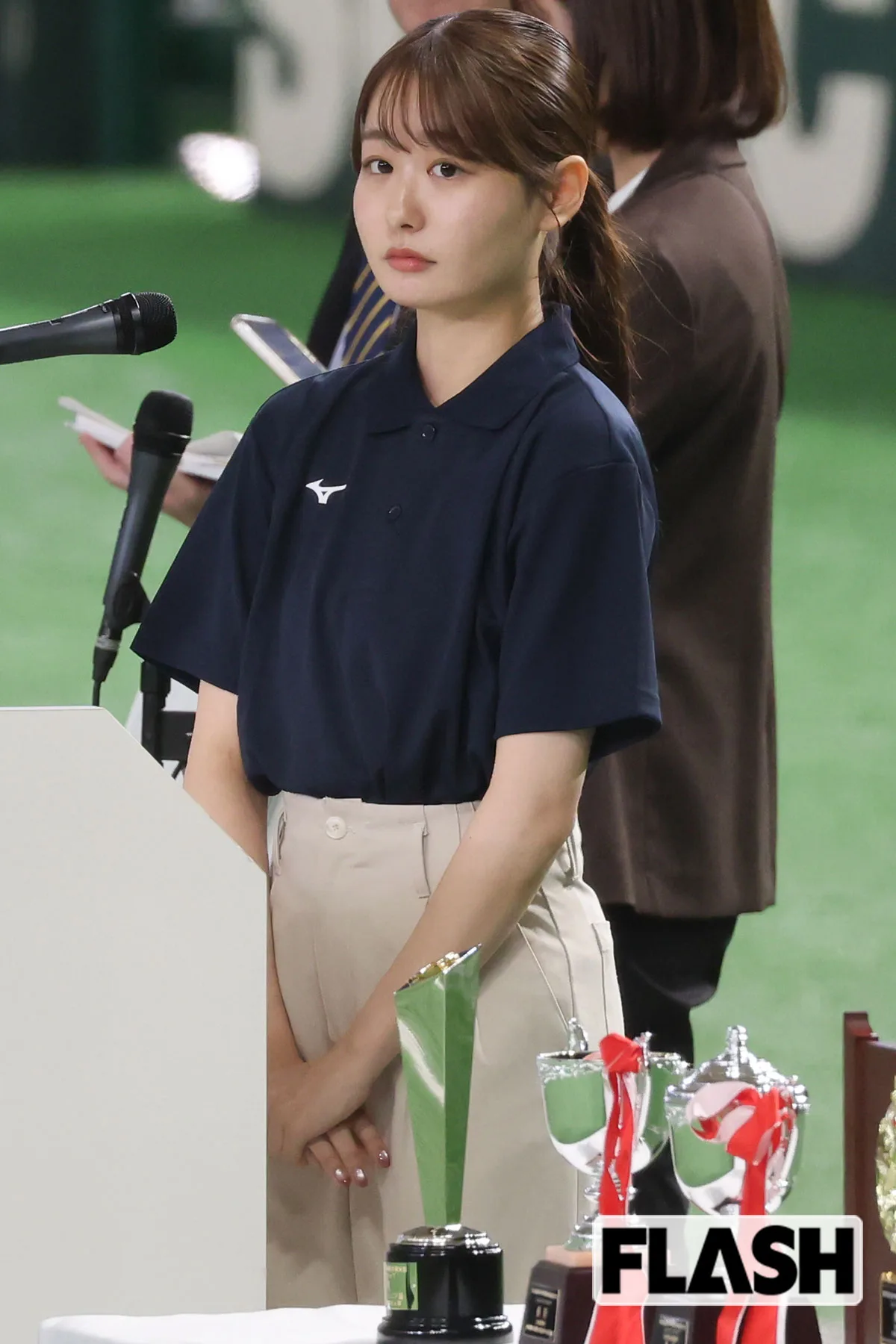 日テレ新人アナ高橋優菜、入社2カ月で東京ドーム大舞台！先輩五十嵐にいかアナとの“お辞儀”ショットが話題